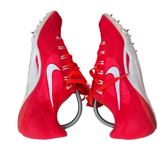 Nike Flywire Superfly R4 Track Racing Sprint Shoes Men's 10 White Red 526626-601 - Picture 10 of 14